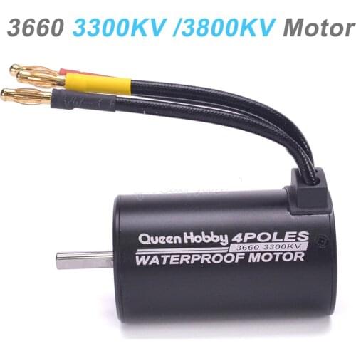 1PCS 3660 3300KV/ 3800KV Waterproof Brushless Motor for 1/8 1:8 1/10 1:10 RC Car Truck