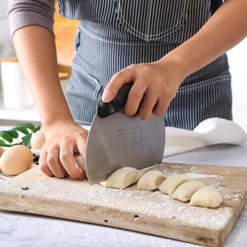 1PC Cream Spatula Multi-purpose Stainless Steel Scraper & Chopper Dough Scraper Pizza Dough Cutter kitchen tools Accessories