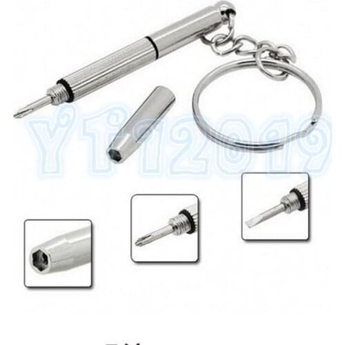 100pcs Mobile Eyeglass Sunglasses Watch Repair Kit Tool Mini Keychain Screwdriver Tools Key Chain Glasses