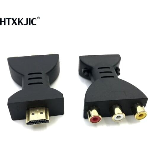 1080P SCART to Video Audio Converter Signal Adapter with Charging Adapter Cable for TV Box HDTV DVD Projector Converter