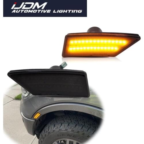 2PCS Dynamic LED Side Marker Light Amber Front Bumper Turn Signal Lights Lamp For Ford Ranger 2019-2020 XL XLT Lariat 12V T10