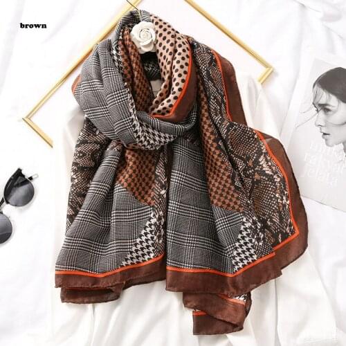 2019 Fashion Newest Houndstooth Pattern Cotton Scarf 4Colors 10pcs/lot