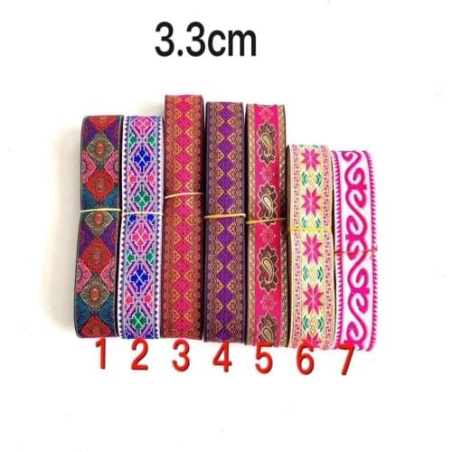 3.3cm ethnic style folk style nation style jacquard ribbon,jacquard webbing,garment ribbon,shoes ribbon,bag ribbon,QC0708F