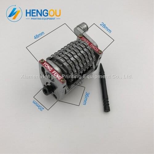 8 digits numbering machine for offset printing machine 18.9" Horizontal backward jump mode
