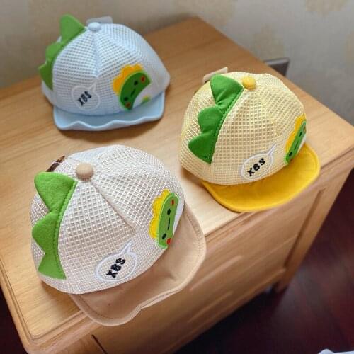 Baby Hat Children Summer Sunscreen Creative Cute Dinosaur Baby Mesh Baseball Cap Outdoor Shade Boy Girl Headwear Accessories