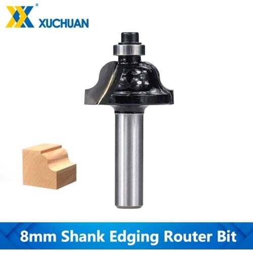 Double Roman Ogee Edging Router Bit 8mm Shank Dovetail Router Bit For Woodworking Tools Tungsten Carbide Milling Wood Router Bit