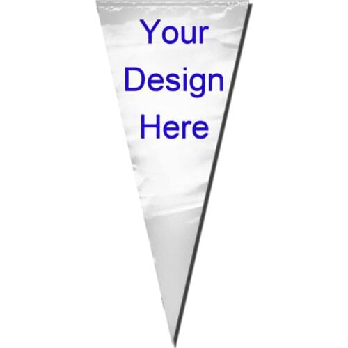 Custom Pennant Flag Banner Gift Party Vivid Color Polyester Printed Home Decorative Promotion Two Grommets Hot Selling