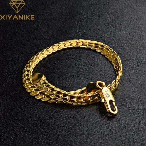 XIYANIKE 925 Sterling Silver Hot Sale 5M Side Bracelet For Women Lovers Gold/Silver Charming Wedding Elegant Jewelry Accessories