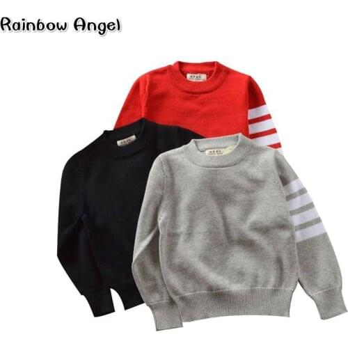 Brand Boys Girls Sweater Kids Pullover High Quality Wool Knitwear O-Neck Long-Sleeve School Boys and Girls Sweater