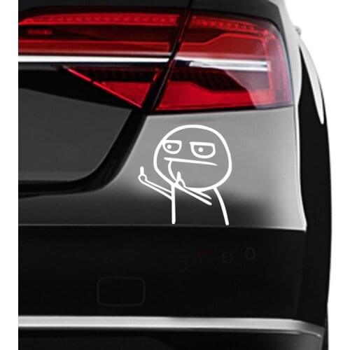 Fashion Meme Car Wrap Decal Car Styling Motorcycle Body Cool Covers Black/Silver