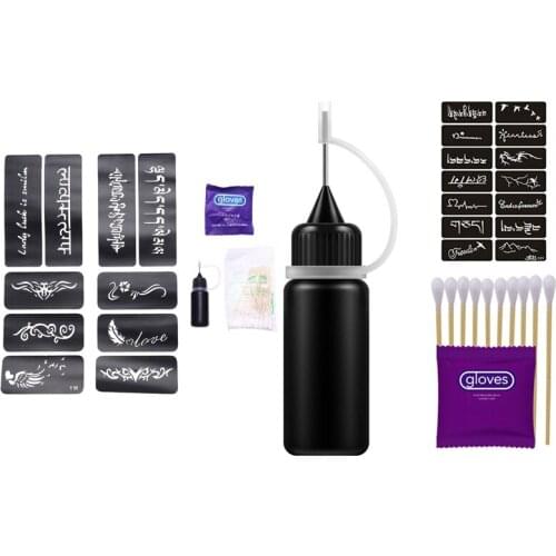 2set Temporary Tattoo Ink Natural Long Lasting Organic Jagua Fruit Gel/Ink No Chemicals No Alcohol 10Ml Y18 & Y21