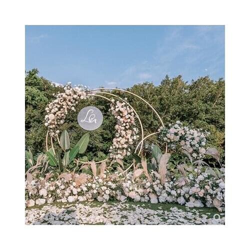 New wedding props large wrought iron arch arch background single arch outdoor lawn wedding flower door frame