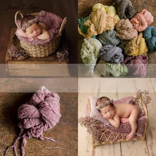 Jane Z Ann Newborn photography props bubble wrap baby swaddle basket filler multi-colors cloth 32x138cm