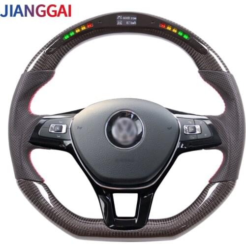 Steering Wheel 100% Carbon Fiber Led Steering Display For VW Polo 2015-2017 Model