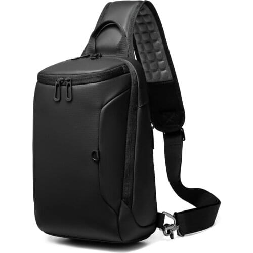 EURCOOL 2019 NEW Crossbody Bag for 9.7" iPad Short Trip Chest Bag USB Charging Water Repellent Shoulder Messenger Bag Male n1911