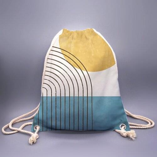 3D Printing Women Mens Drawstring Bag, Sweet and creative illustrations Print Cute Travel Backpack, Fashionable