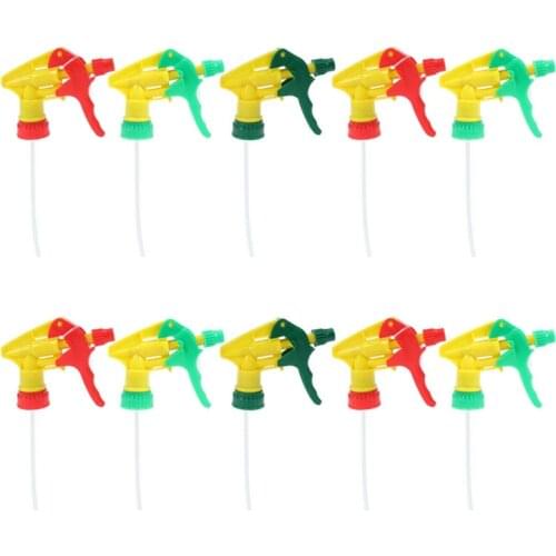10Pcs Trigger Sprayer Heavy Duty Chemical Resistant Spray Bottle Nozzles Head