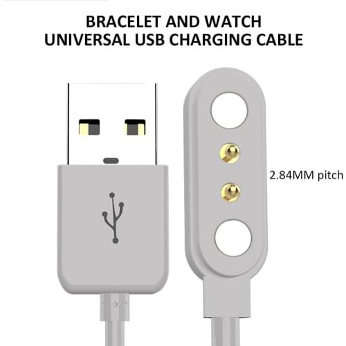 Universal Smart Watch Charging Cable Zinc Alloy Adsorption Charging Data Cable For 2pin 2.84 Pitch Children Smart Watches