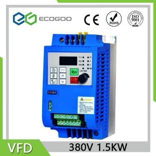 Vdf frequency inverter 1.5kw/2.2kw/ 4kw three phase 380V AC Variable Frequency Drive Inverter