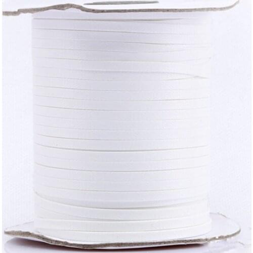 100Yards+4mm Milk White Flat Korea Polyester Waxed Cord Wax Rope Thread Jewelry Findings Accessories Bracelet Necklace String