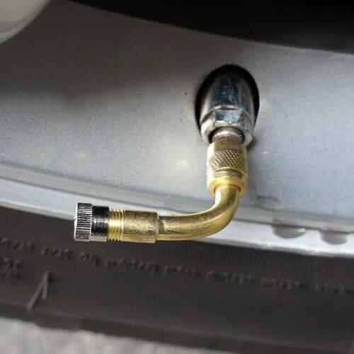 1pcs 45/90/135 Degree Tyre Valve Extension Adaptor Bike Truck Tyre Motorbike Tires Car Air Parts Motorcycle Brass