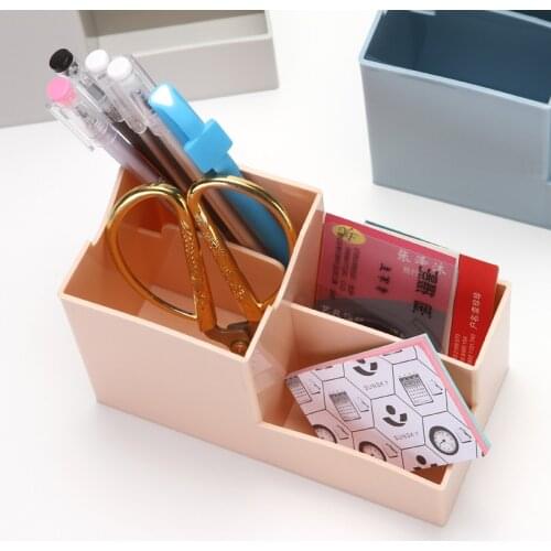 1Pc Multi-function Penholder Creative Desktop Storage Box Cute Desk Accessories Kawaii Desk Organizer School&Office Stationery