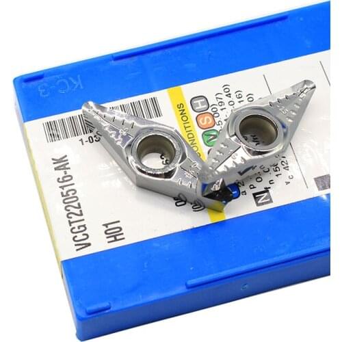 10pcs VCGT220516 AK H01 Aluminum Turning Inserts Carbide Blade cnc Lathe Cutter Aluminum Copper Tool