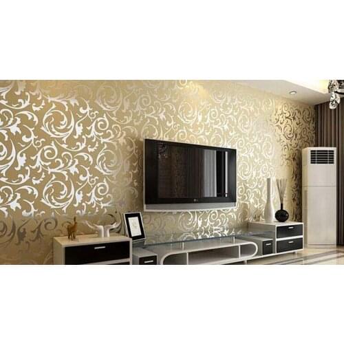24 pcs 10meter 3d European waterproof living room wallpaper bedroom sofa tv backgroumd of wall paper roll