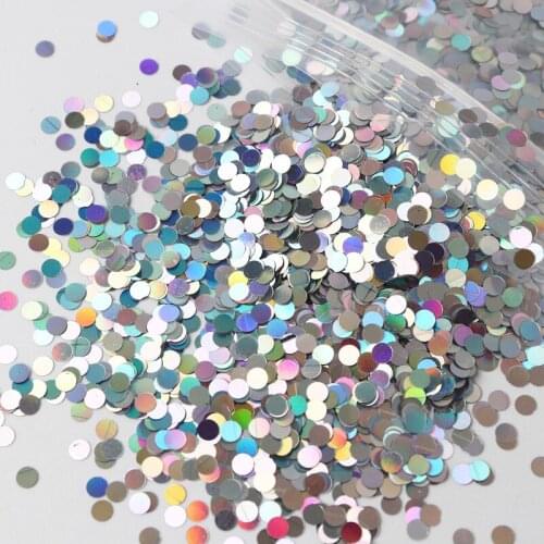 50g Mirror Round Sequins Exquisite Glitter Flake Ultra-thin Nail Polish Chameleon Sheet Autumn Designer Nail Decoration 3mm
