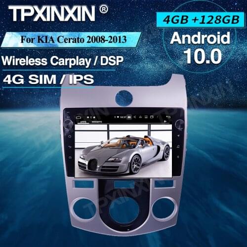 Android Car Radio 4+128G For KIA Cerato 2008-2013 Wireless Carplay Car Multimedia Player Headunit Audio Radio Navigtion
