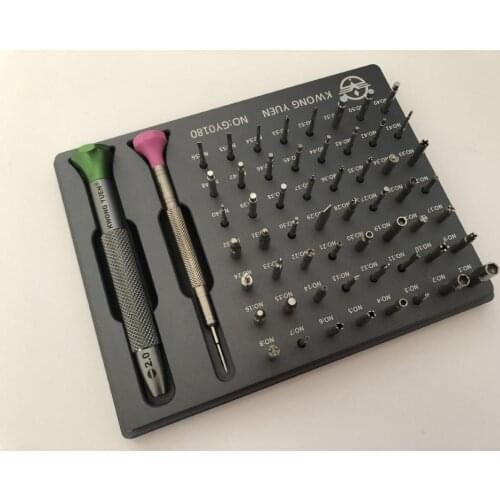 Free Shipping Assortment of 56 Tips Brand New Watch Screwdriver Set Steel Material