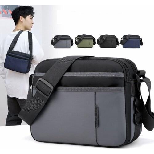BY_00013 Oxford Cloth Shoulder Bags Mens Light Messenger Bag Single Shoulder Bag College Student Travel Bag Mens Bag