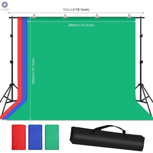 Cadiso Photo Background Frame Stand photography Accessories for Video Shoot With Carry Bag Red Blue Green Backdrops