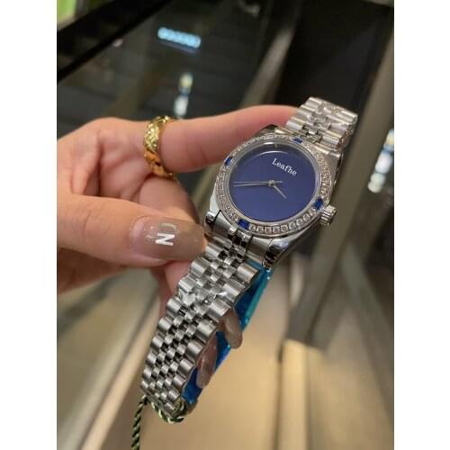 New Luxury Diamond Womens Watches Stainless Steel Material Original Clasp Quartz Watch Dial Diameter 36mm