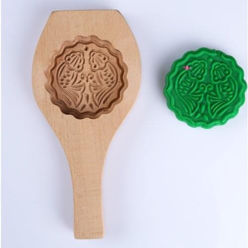 Wooden Pastry Mold Wooden Cake Mold Mid-Autumn Moon Cake Mold Wholesale Baking Mold