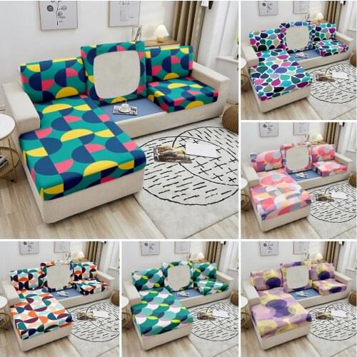 Elastic Chaise Longue Sofa Cushion Cover Multi-Sizes Fabric Polyester Sofa Seat Cover Living Room Corner Sofa Slipcover 1-4 Seat