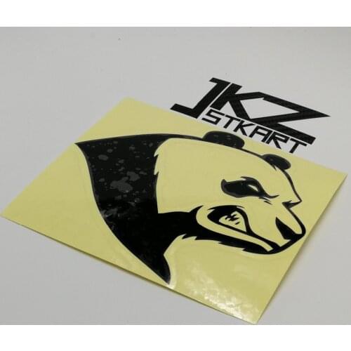 JKZ STKART Vinyl Die Cut Stickers Decals Angry Panda Head 13x 11 cm ATV Car Motor Bike Truck Helmet Decorated Stickers