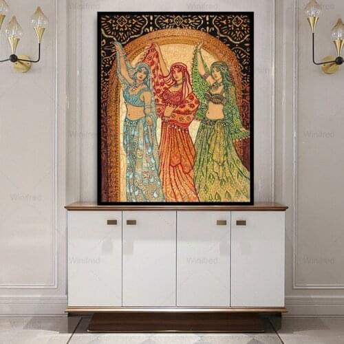 Sisterhood of The Silk Road 5D Diamond Painting Belly Dance Gypsy Goddess Poster Mosaic Diy Full Round Embroidery Cross Stitch