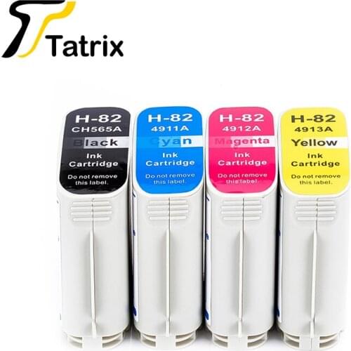 Tatrix 4X For HP82 Compatible Ink Cartridge C4911A C4914A For HP Designjet 10ps 20ps 120nr 50ps 500ps 500Plus 510 800 800ps 815