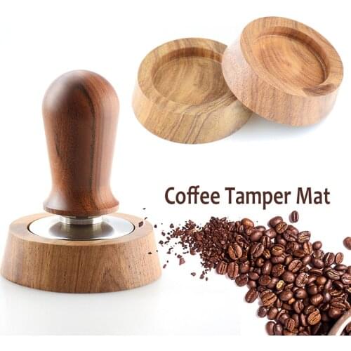 Coffee Tamper Holder Rosewood Espresso Tamper Mat Stand Coffee Maker Support Base Rack Coffee Accessories for Barista Tools