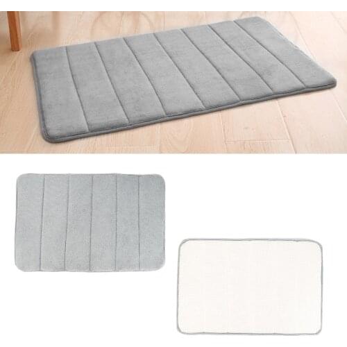 Household Bath Mat, Coral Fleece Bathroom Carpet, Absorbent Non-slip Memory Foam, Reusable Water Bath Mat, Bathroom Floor Mat