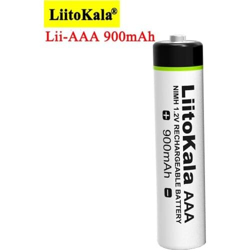 LiitoKala Original AAA 900mAh NiMH Battery 1.2V Rechargeable Battery for Flashlight, Toys,remote control