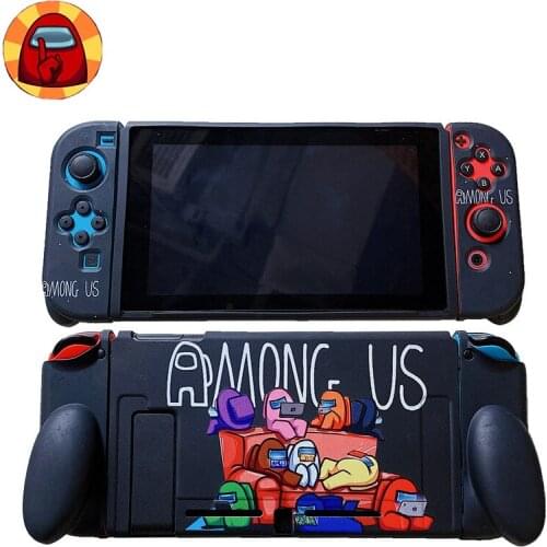 Among Us New Soft TPU Shell Protective Case Cover Frame Protector for Nintendo Switch Game Console Accessories Thumbstick Cover