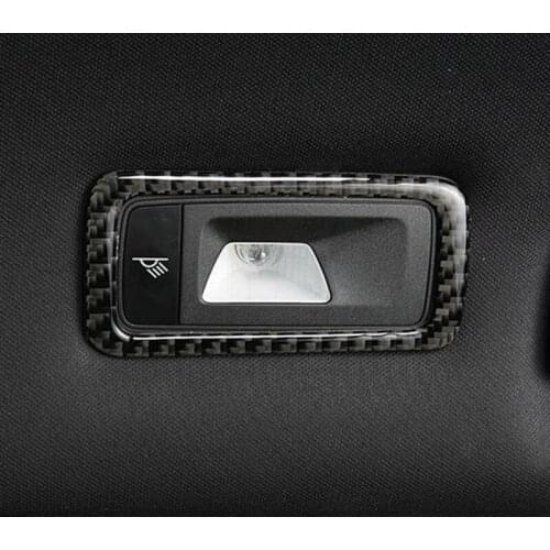 Carbon Fiber Rear Reading Lamp Frame Decoration Cover Trim 2pcs For Porsche Macan 2015-2018 Car Styling Interior Modified