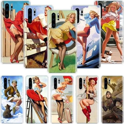 Sexy Pin Up Girl Women Coser Phone Case For Huawei Honor 10 9 20 9X 8A 8X 8S 7A 7X Lite Pro 10i 20i Y5 Y6 Y7 Y9 2019 Cover Coque