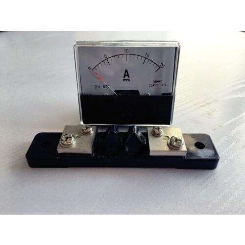 Pointer Analog Amp Panel Meter Current Ammeter DC 0-20A 20A with shunt free shipping