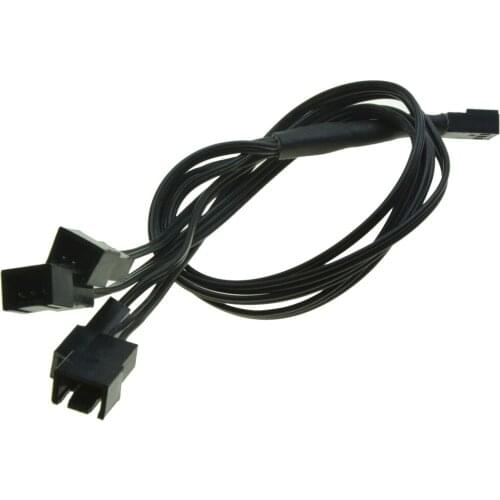 12V 3Pin Fan PWM 1 to 4 ways Power supply Extension Cable Y Splitter Cooler Port Multiplier Graphics Card Cooling 22AWG