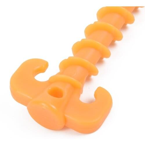 Outdoor Tent Peg Screw Spiral Stakes Nail Camping Awning Pins Yellow Hiking Kit