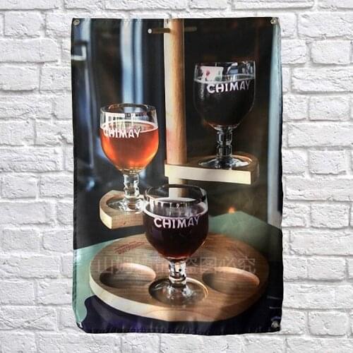 CHIMAY Wine Cloth Flag Banners Bar wine cellar Billiards Hall Studio Theme Wall Hanging Home Decor live background cloth