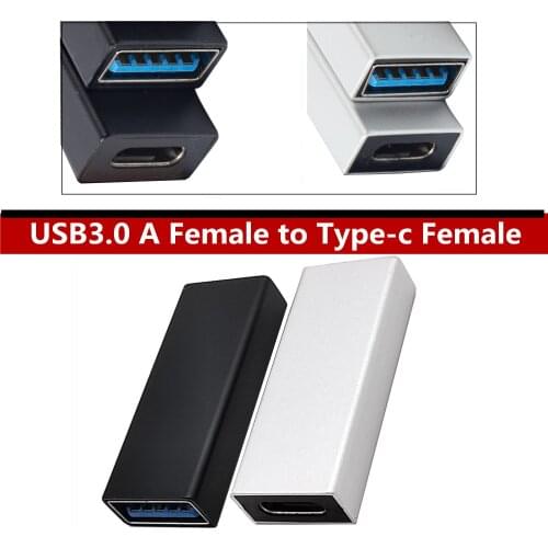High Speed USB C USB 3.1 Type C Female to USB 3.0 A Female Adapter Converter Adaptor 5gbps Aata Transmission Black Silver